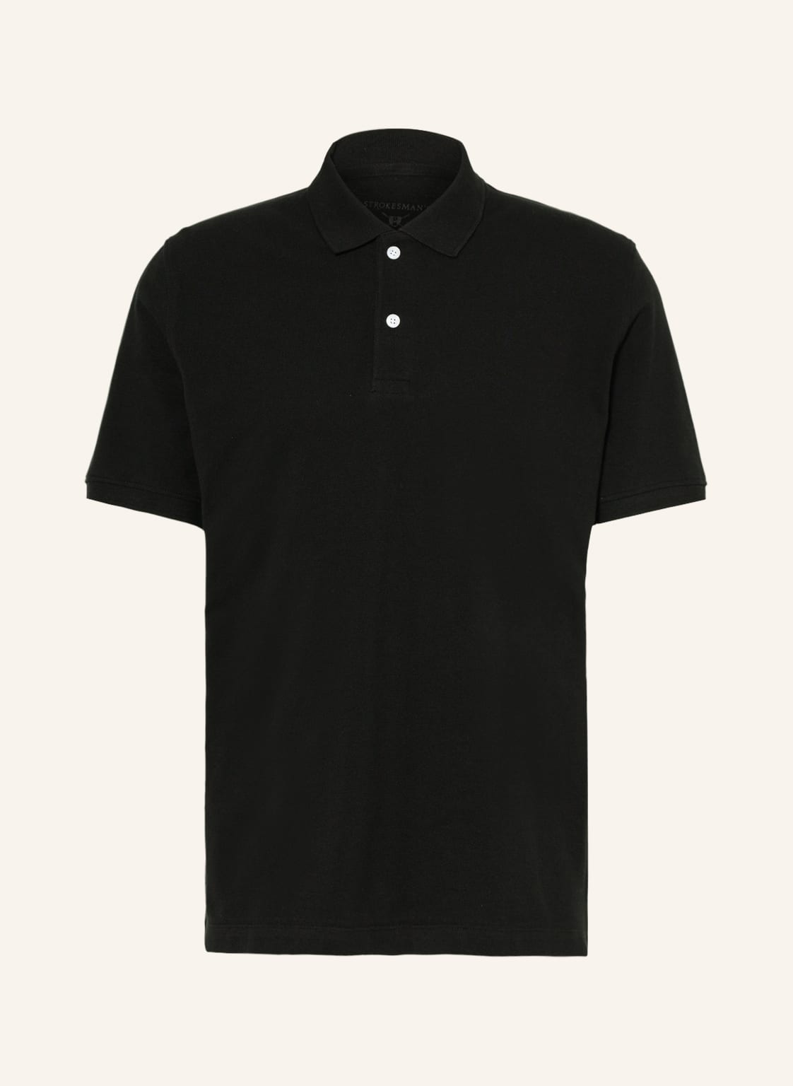 Image of Strokesman's Piqué-Poloshirt schwarz