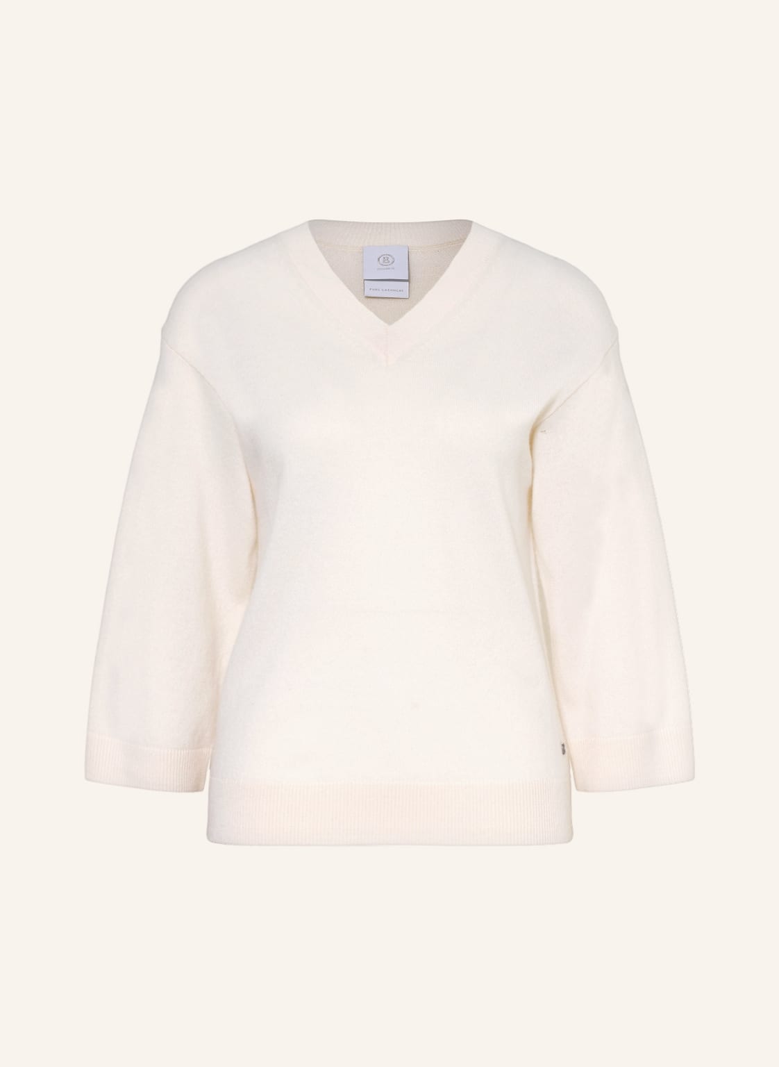 Image of Bogner Cashmere-Pullover Cassie Mit 3/4-Arm weiss
