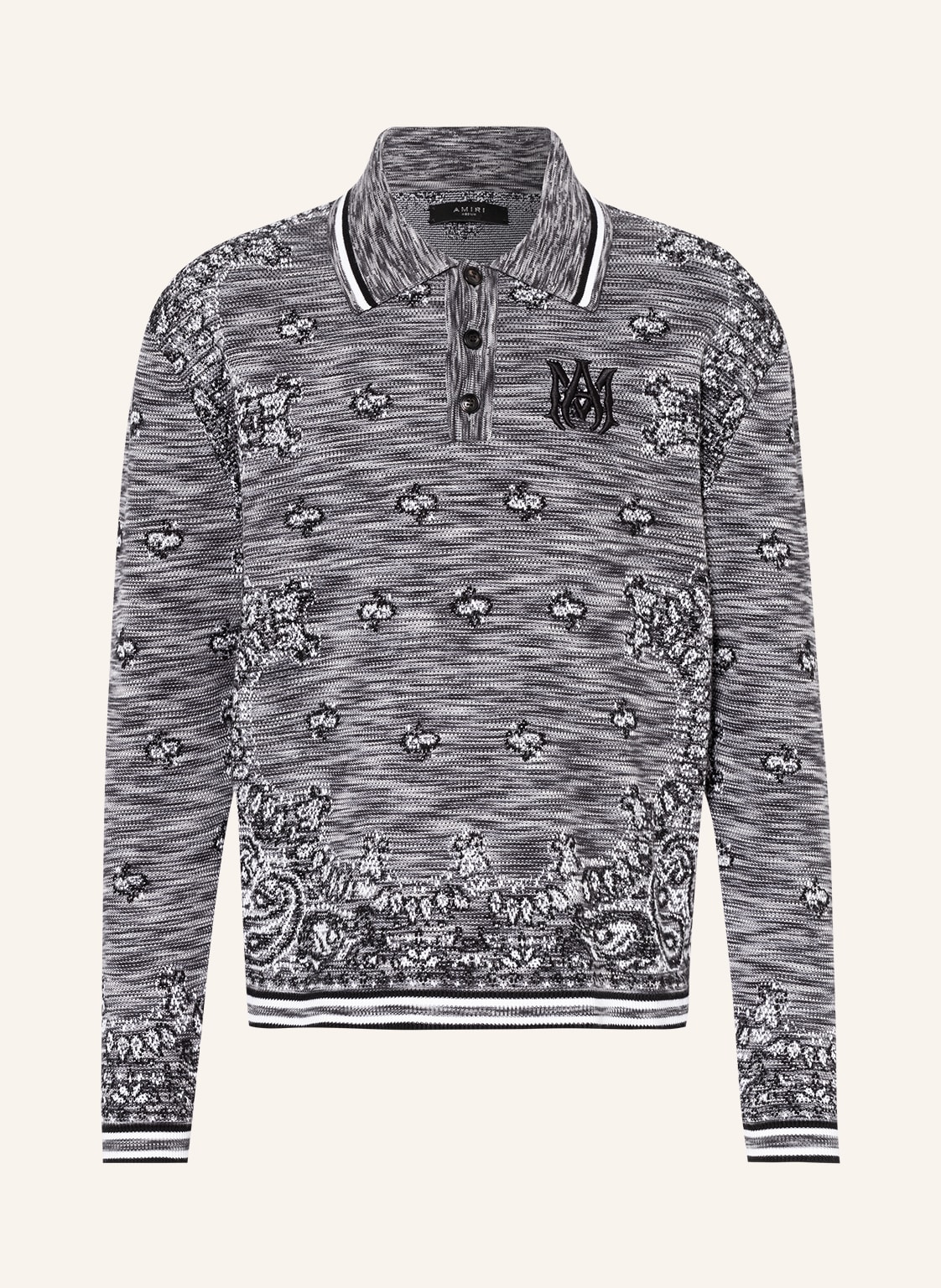 Image of Amiri Strick-Poloshirt schwarz