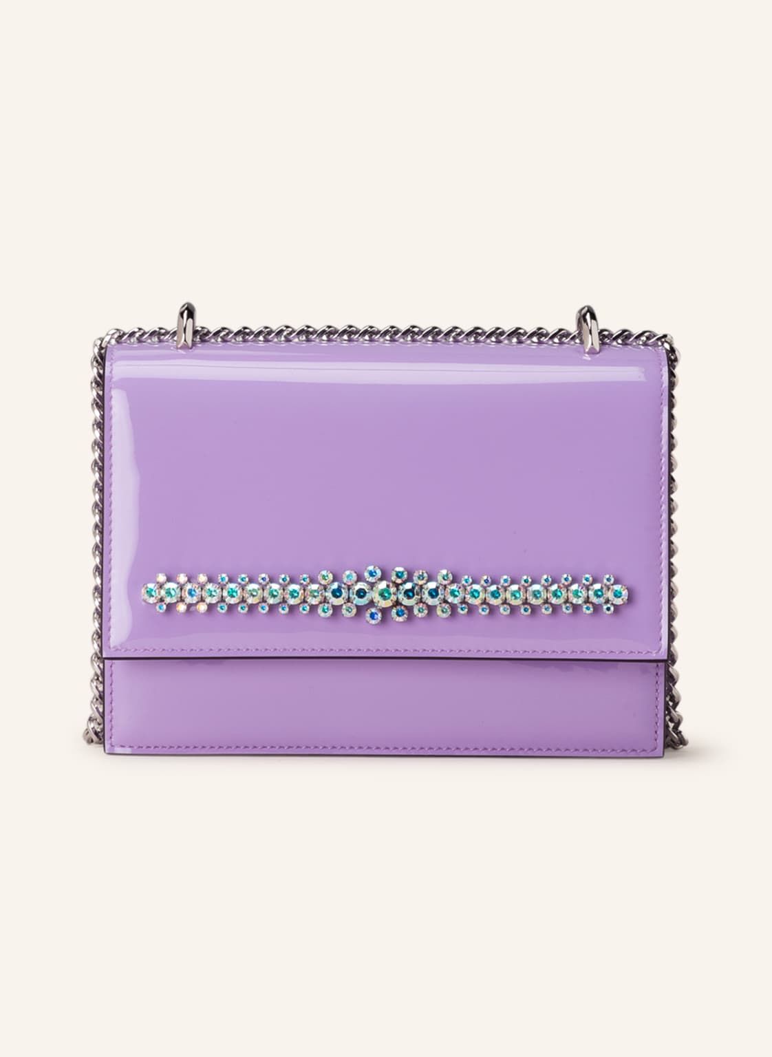 Image of Jimmy Choo Umhängetasche Bing Bohemia Mit Schmucksteinen violett