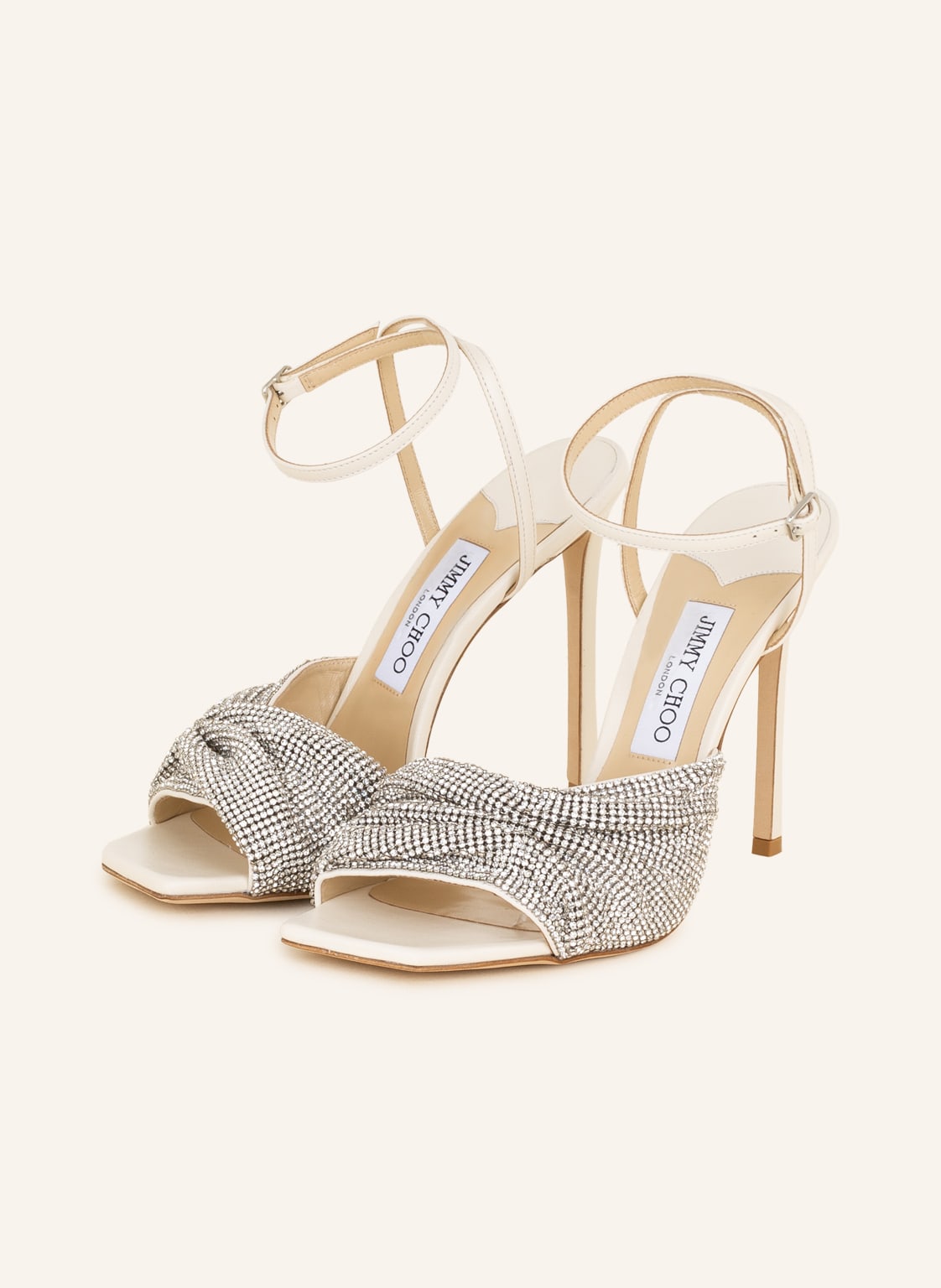 Image of Jimmy Choo Sandaletten Naria 110 Mit Schmucksteinen weiss