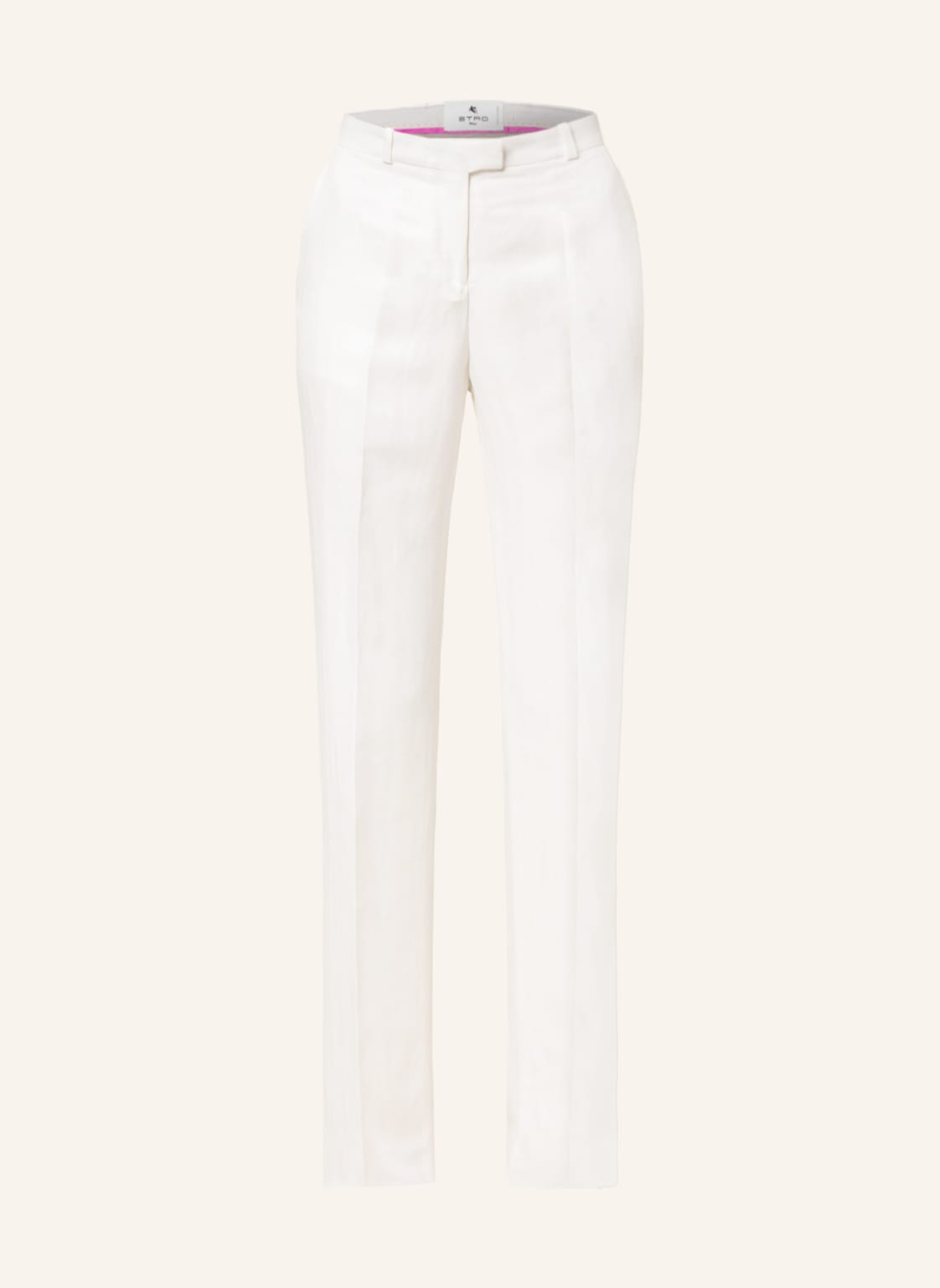 Image of Etro Hose Mit Leinen Und Seide weiss
