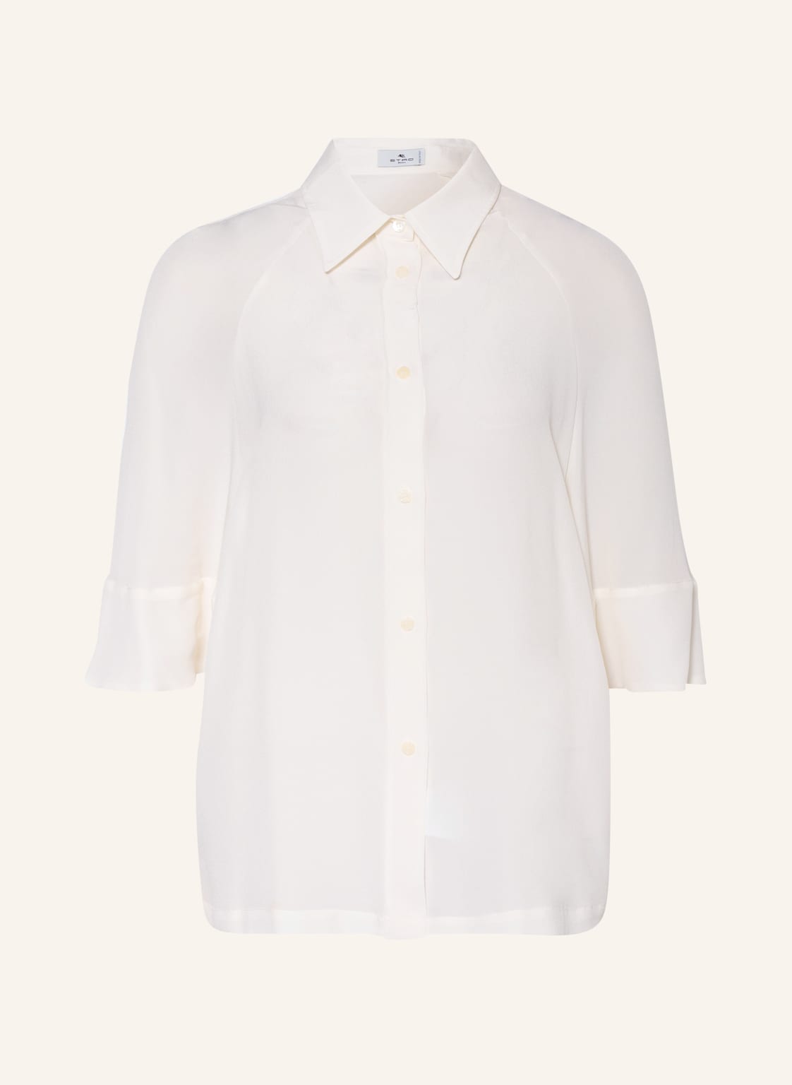 Image of Etro Hemdbluse Aus Seide Mit 3/4-Arm weiss