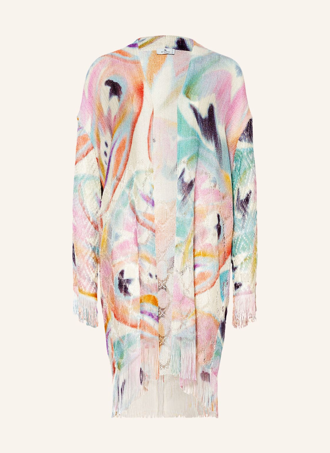 Image of Etro Strickhülle Aus Häkelspitze beige