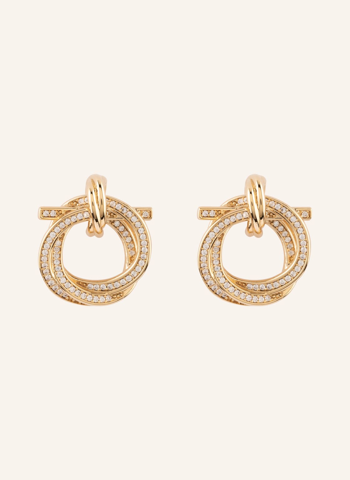 Image of Ferragamo Ohrstecker Gancio Evo gold