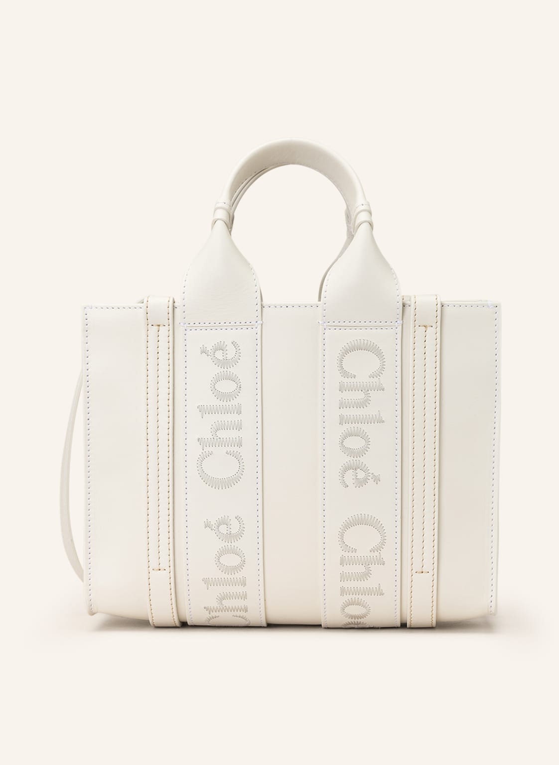 Image of Chloé Handtasche Woody Small weiss