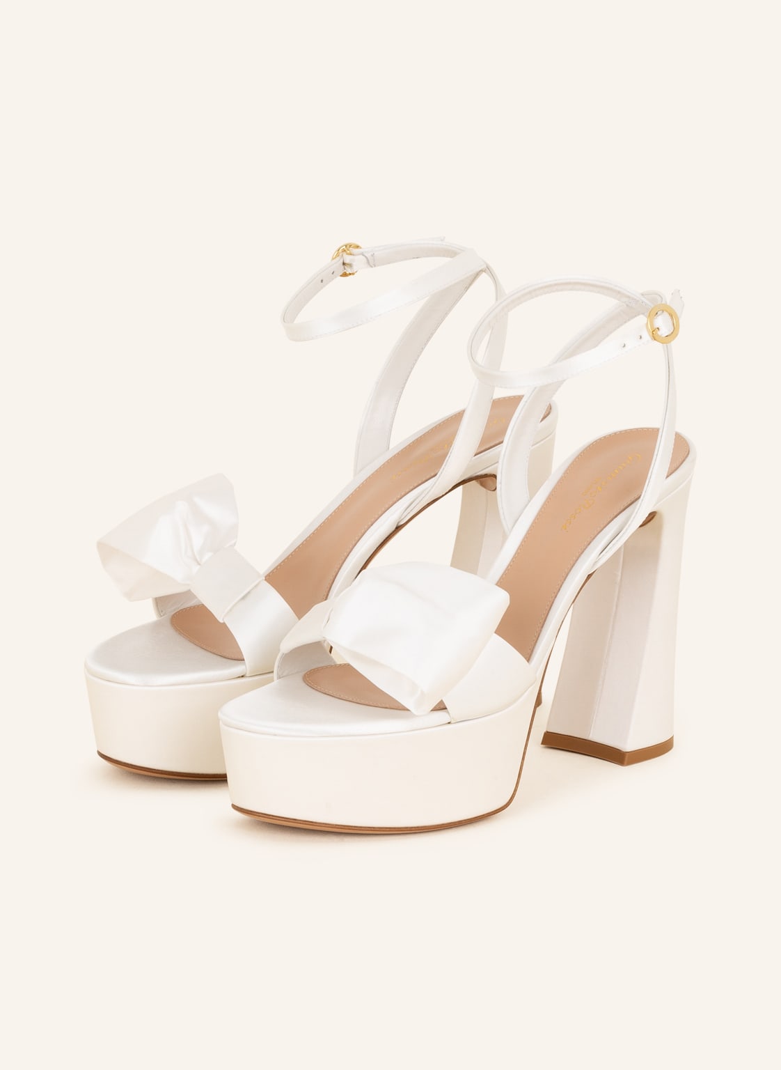 Image of Gianvito Rossi Plateau-Sandaletten Raso weiss