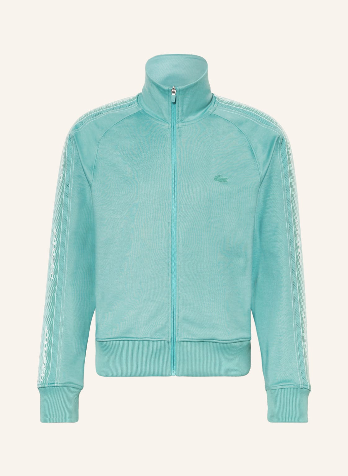 Image of Lacoste Sweatjacke Mit Galonstreifen gruen