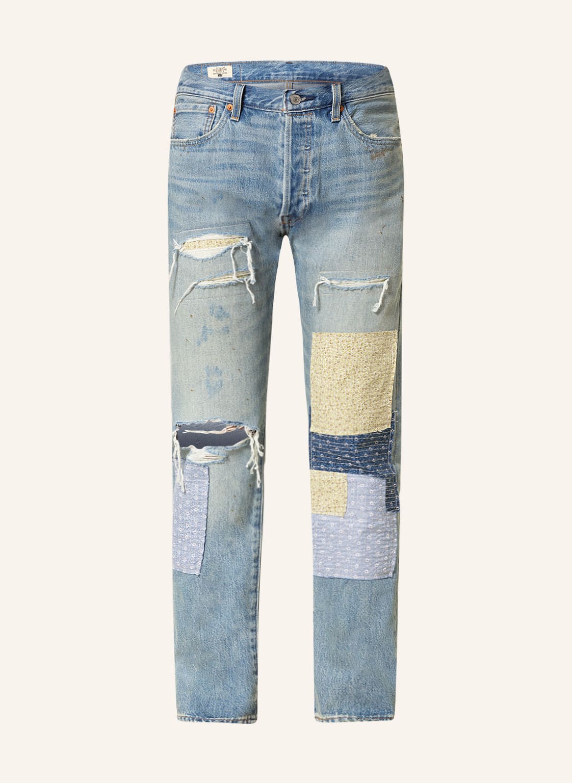 Image of Levi's® Destroyed Jeans 501 Regular Fit blau