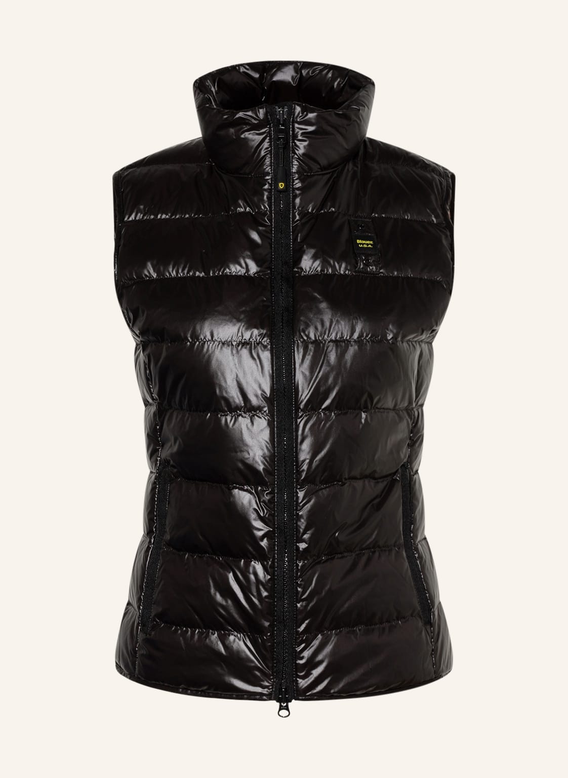 Image of Blauer Daunenweste schwarz