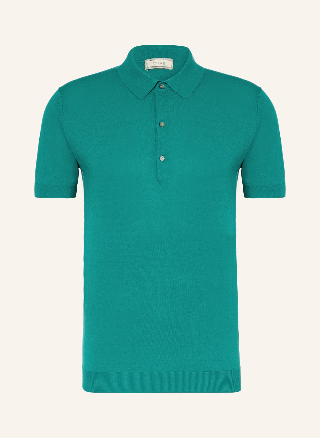 Image of Chas Strick-Poloshirt gruen