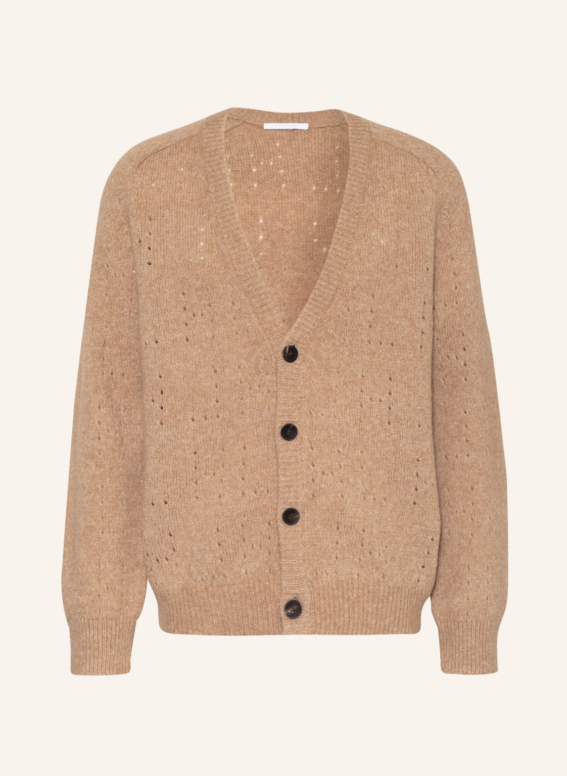 Image of Helmut Lang Strickjacke Aus Merinowolle beige