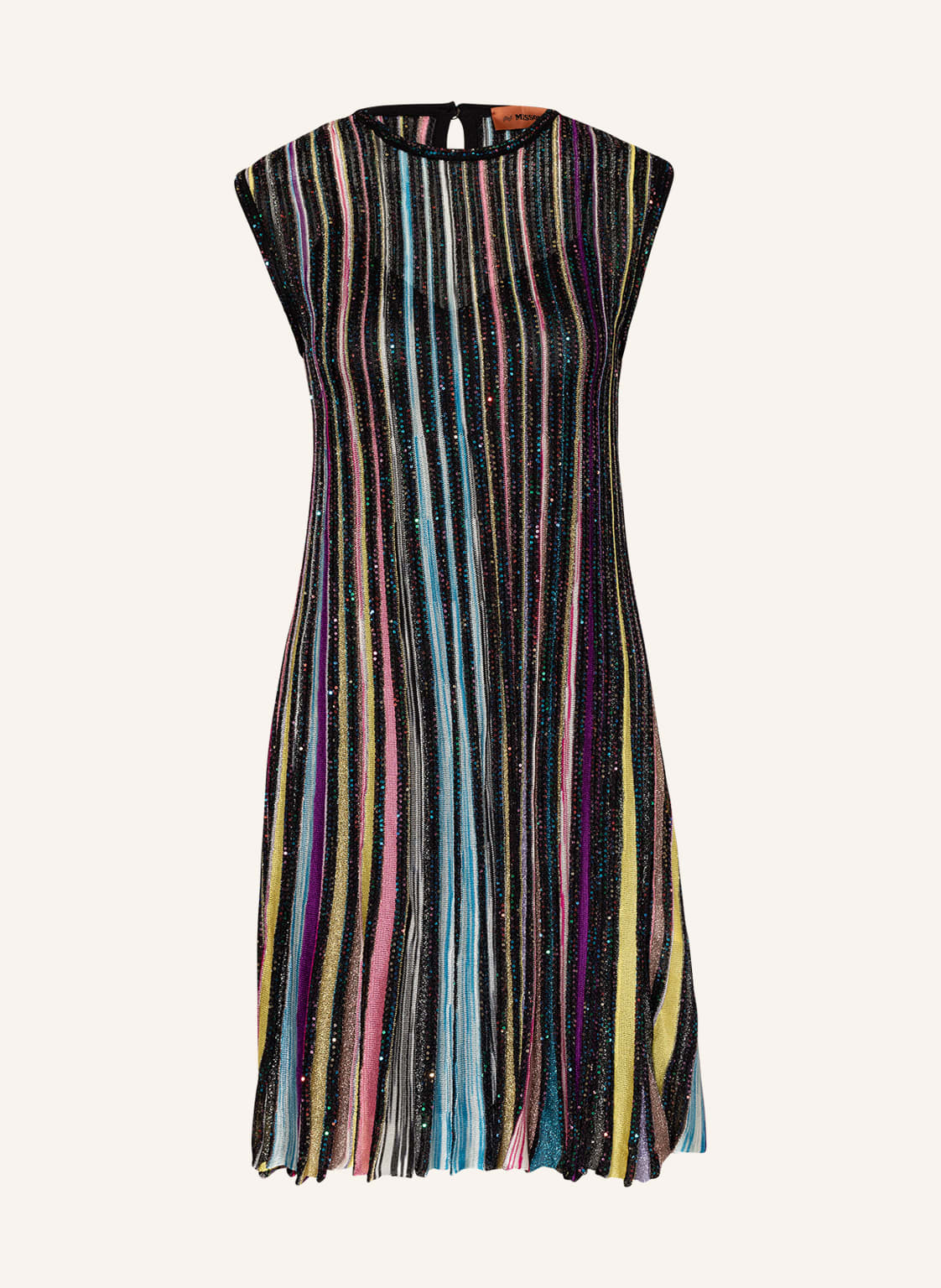 Image of Missoni Seidenkleid Mit Glitzergarn Und Pailletten schwarz
