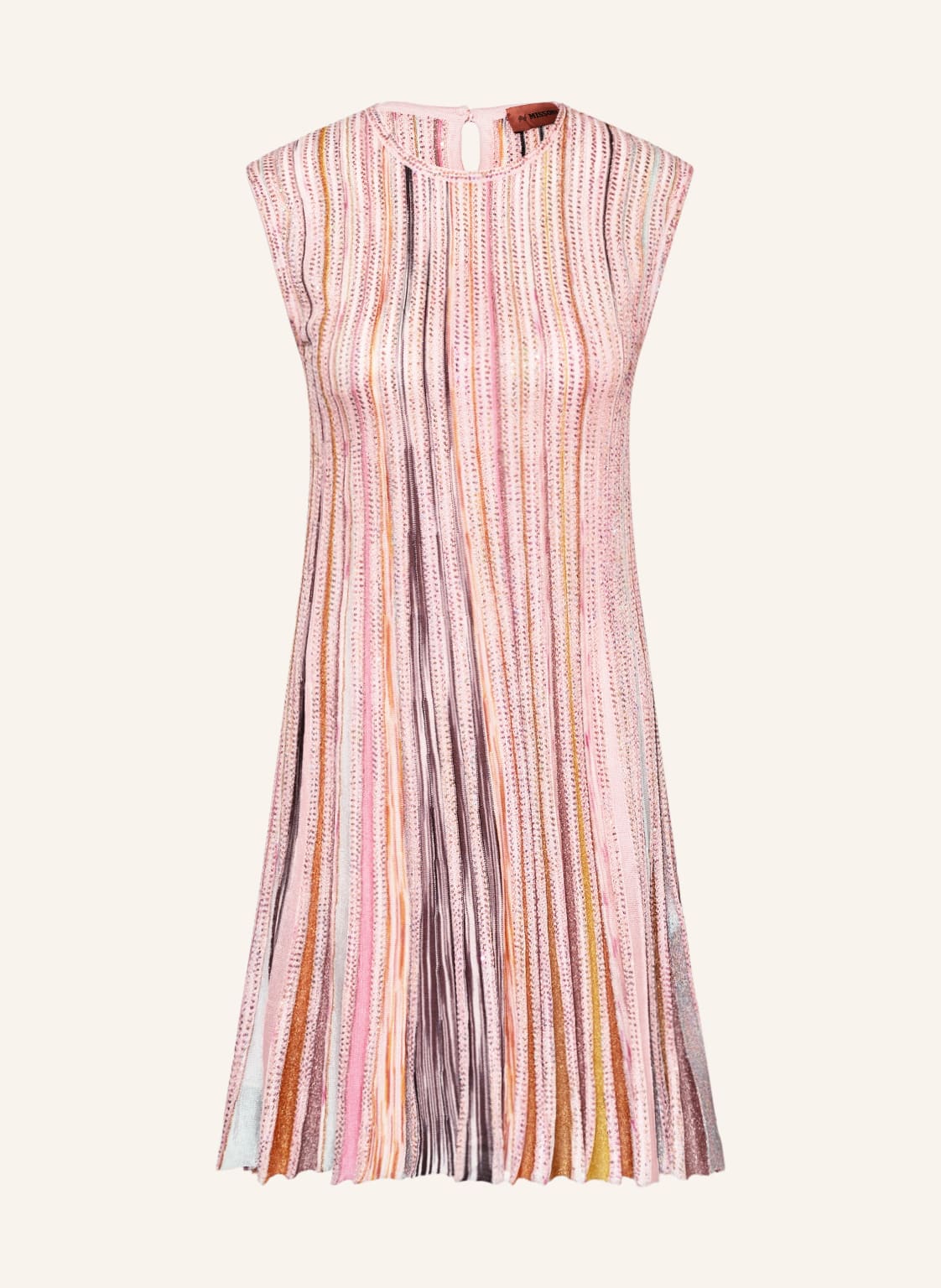 Image of Missoni Seidenkleid Mit Glitzergarn Und Pailletten pink