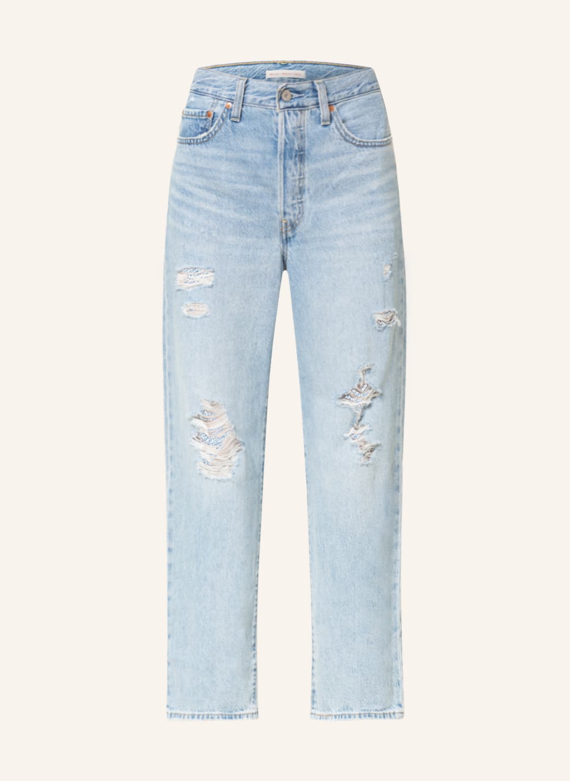 Image of Levi's® Destroyed Jeans Ribcage blau