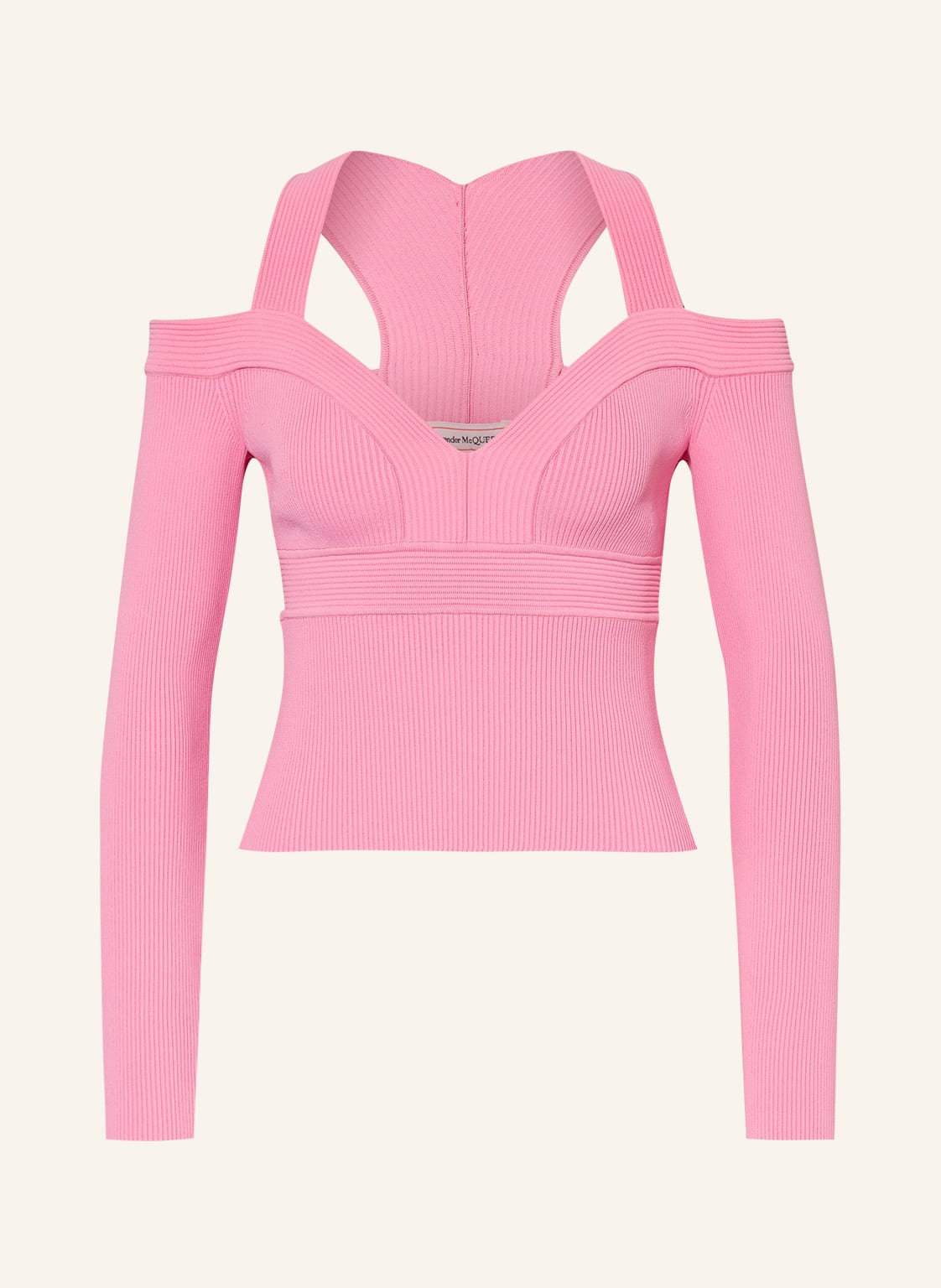 Image of Alexander Mcqueen Cold-Shoulder-Shirt rosa