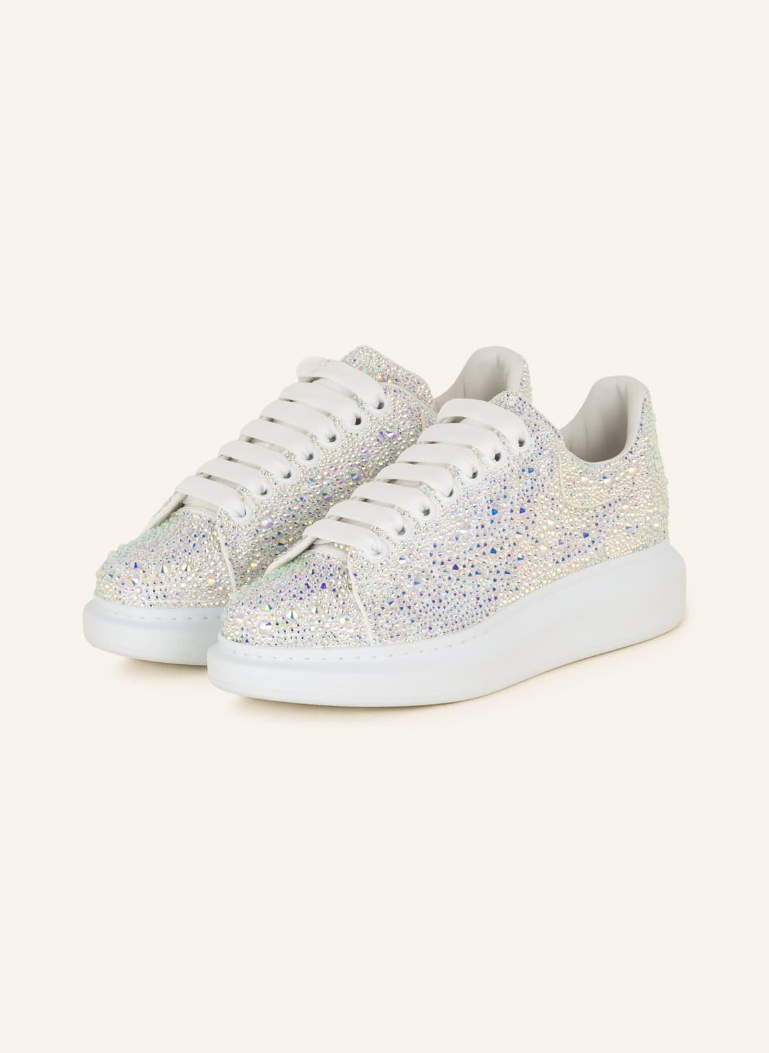 Image of Alexander Mcqueen Sneaker Mit Schmucksteinen rosa