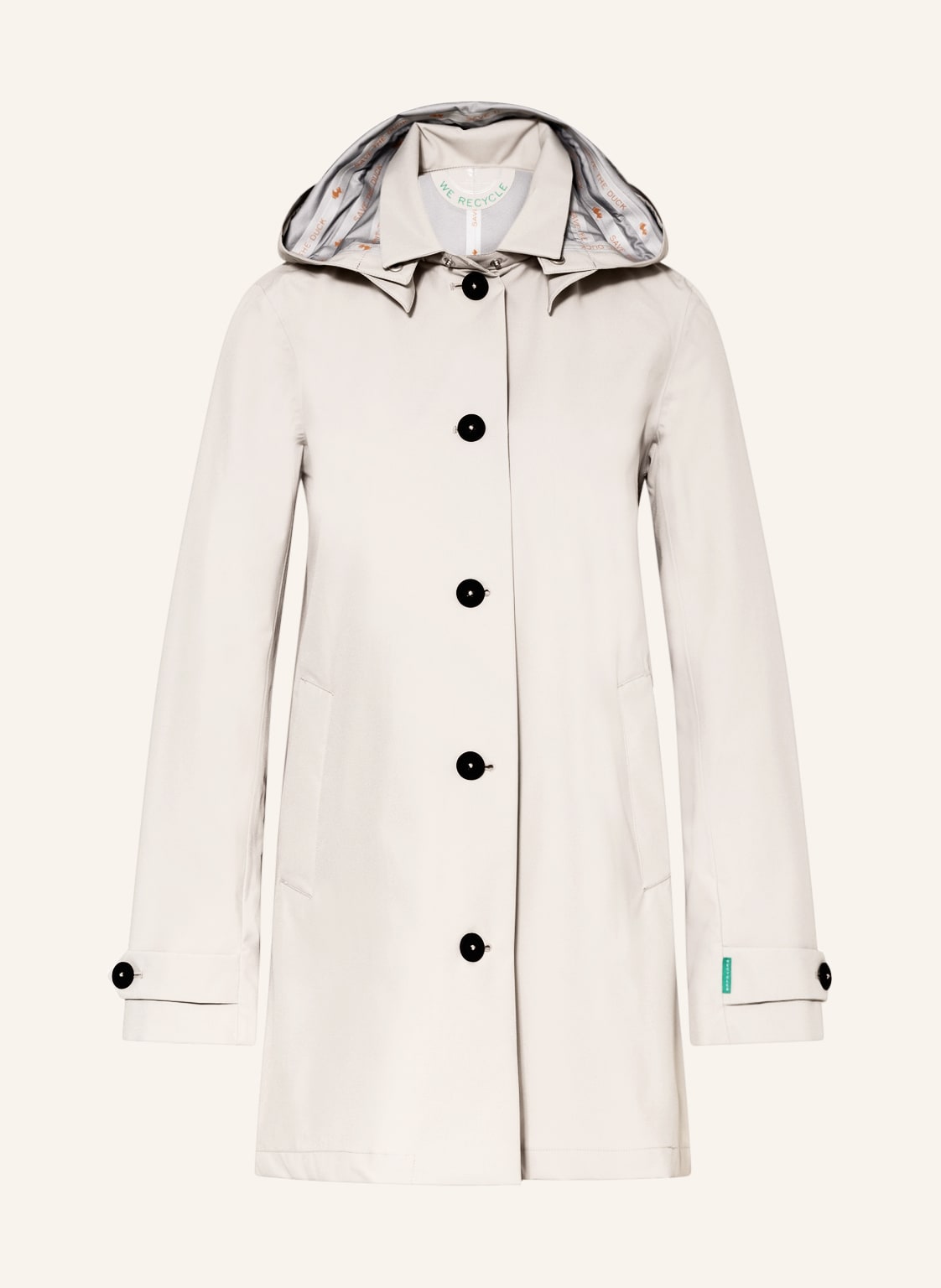 Image of Save The Duck Regenjacke Grin April Mit Abnehmbarer Kapuze beige