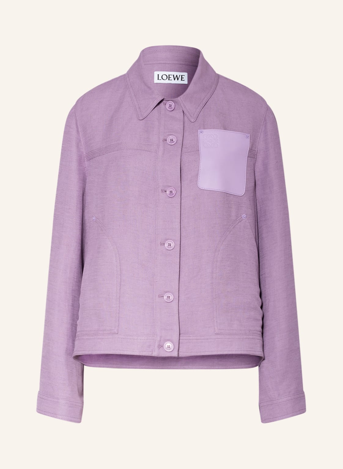 Image of Loewe Overjacket Mit Leinen violett