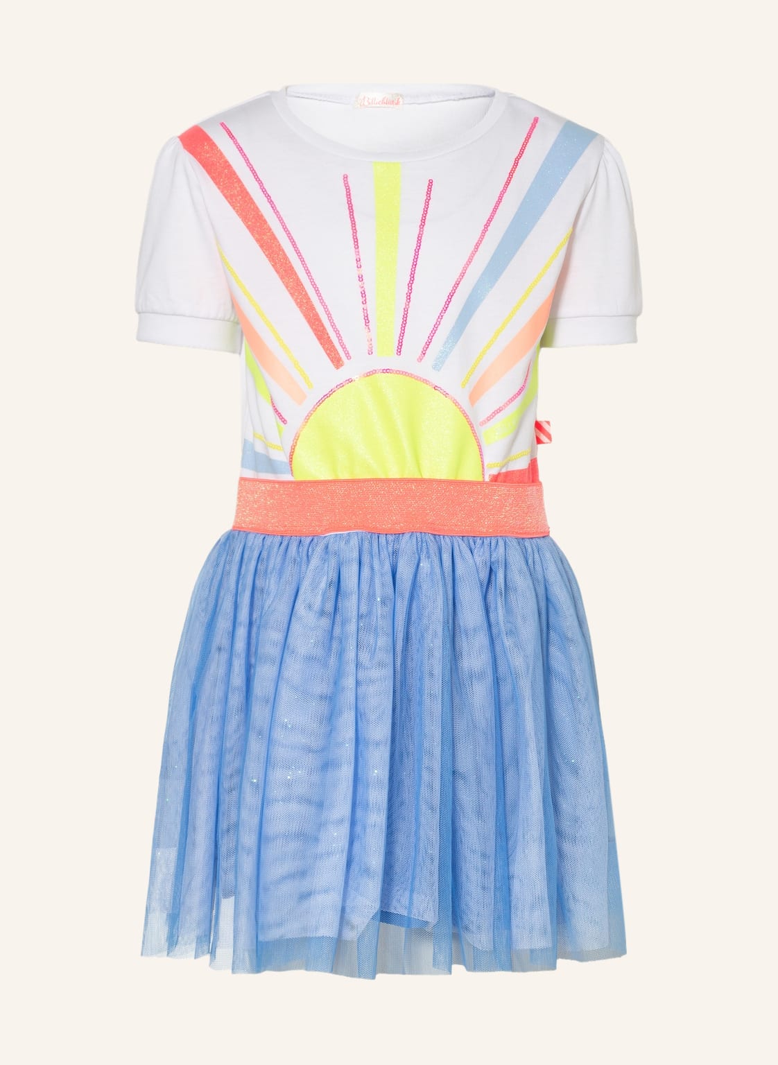 Image of Billieblush Kleid Im Materialmix blau