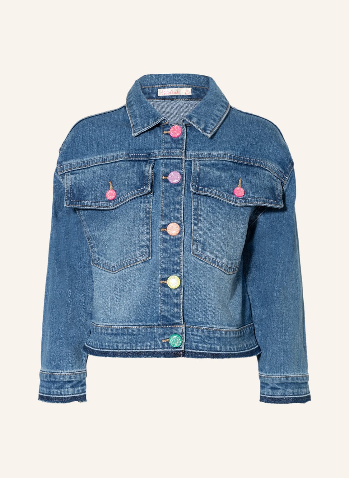 Image of Billieblush Jeansjacke Mit Perlen blau