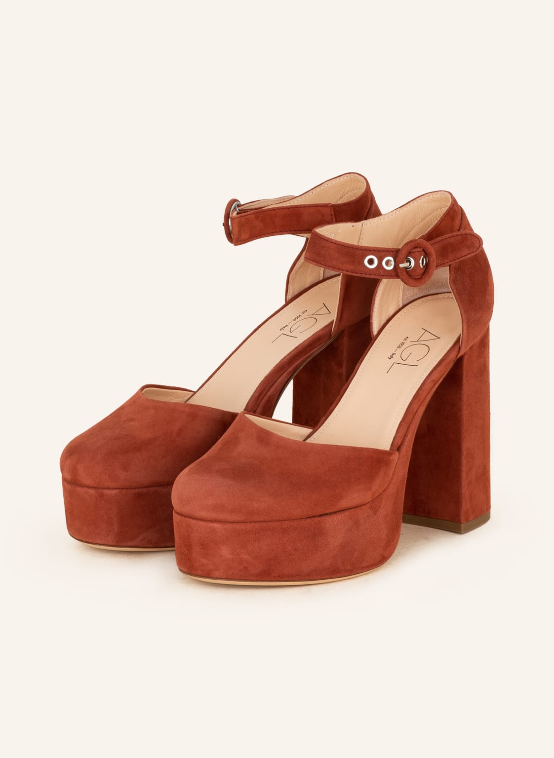 Image of Agl Plateau-Pumps Pam braun