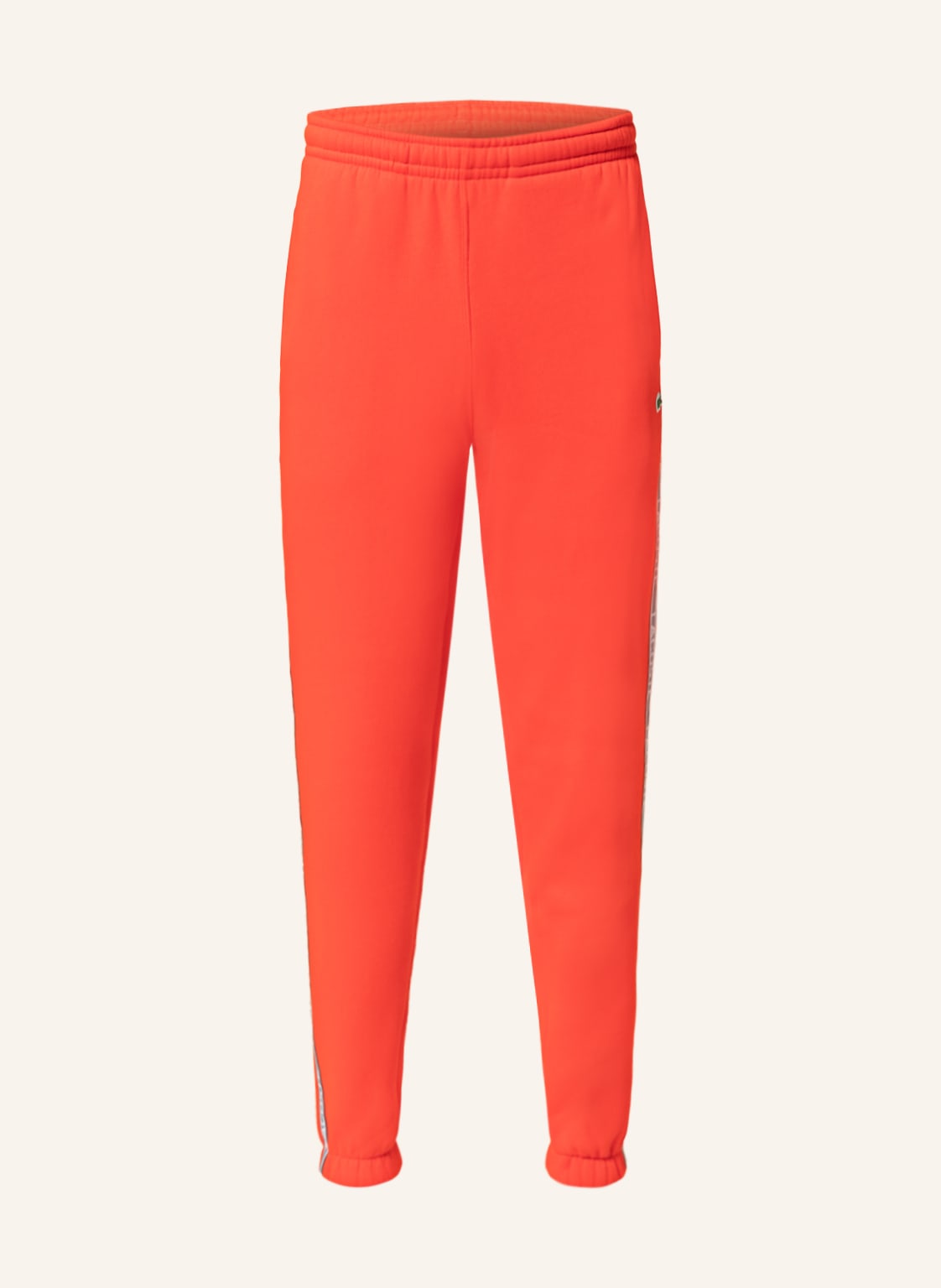 Image of Lacoste Sweatpants Mit Galonstreifen orange