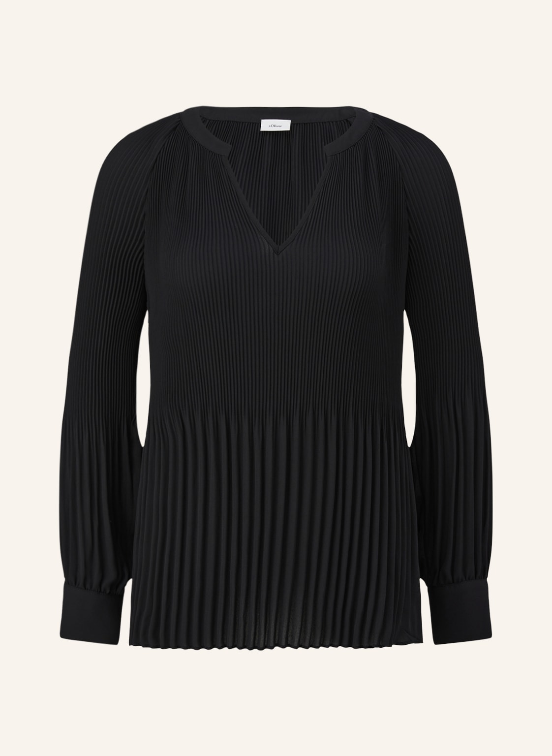 Image of S.Oliver Black Label Blusenshirt Mit Plissees schwarz