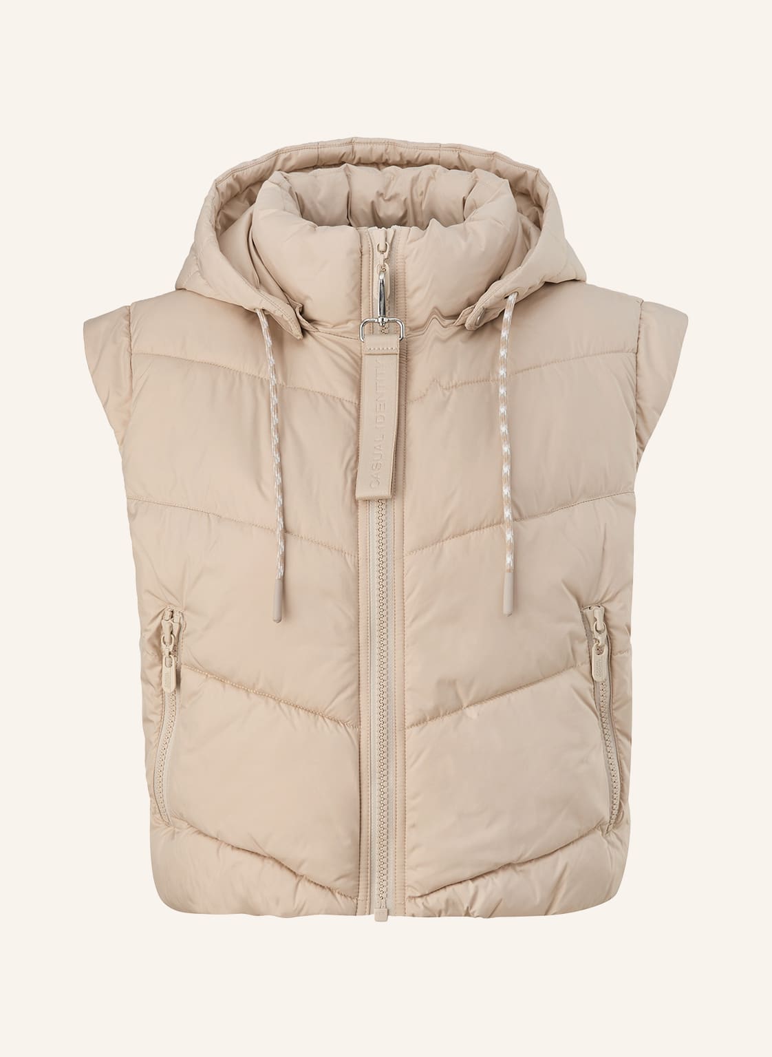 Image of Comma Casual Identity Steppweste Mit Abnehmbarer Kapuze beige