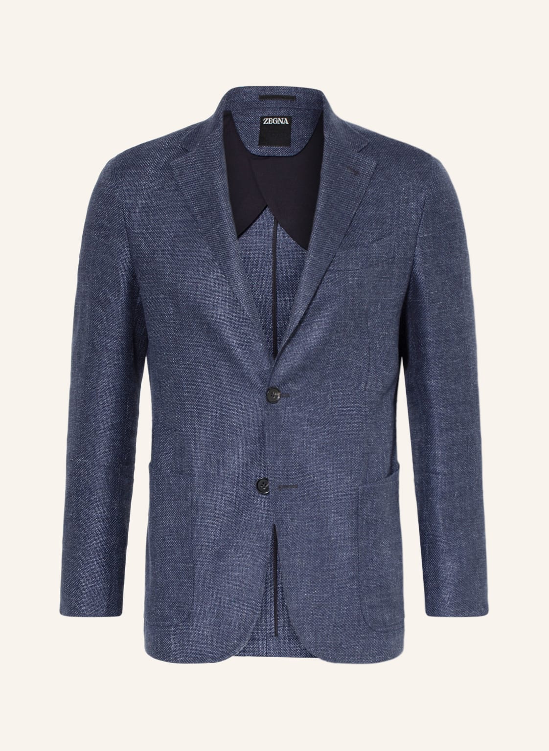 Image of Zegna Sakko Extra Slim Fit Mit Leinen blau