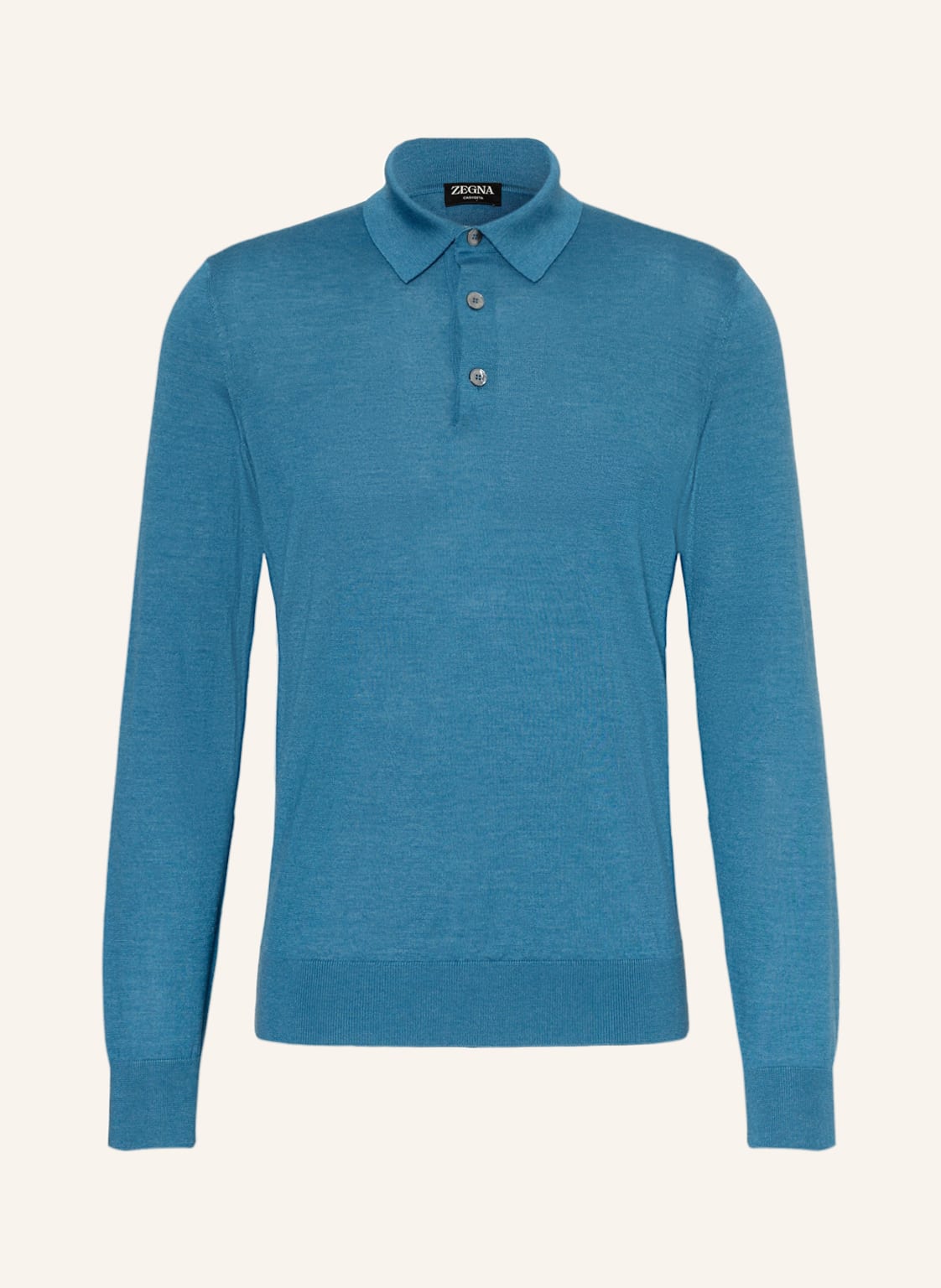 Image of Zegna Strick-Poloshirt Aus Cashmere blau