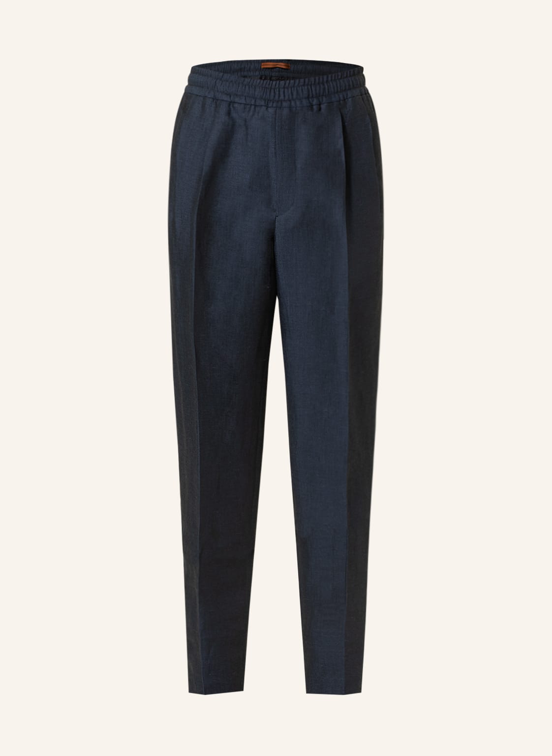 Image of Zegna Hose Im Jogging-Stil Mit Leinen blau