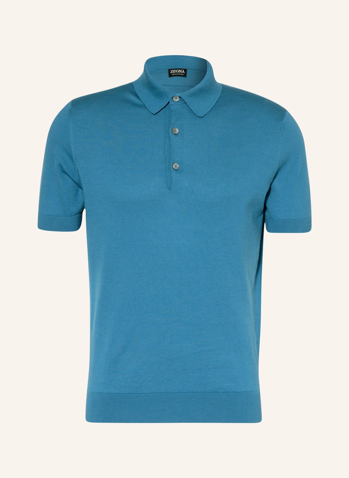 Image of Zegna Strick-Poloshirt blau