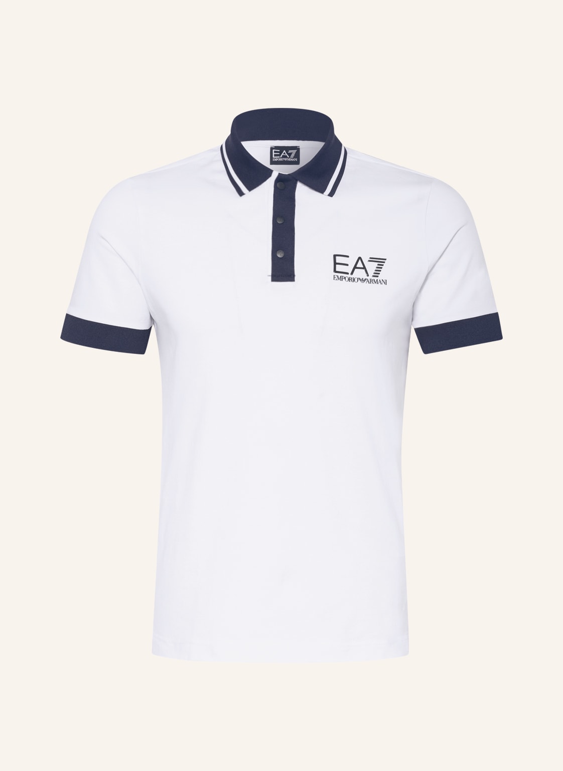 Image of ea7 Emporio Armani Jersey-Poloshirt weiss