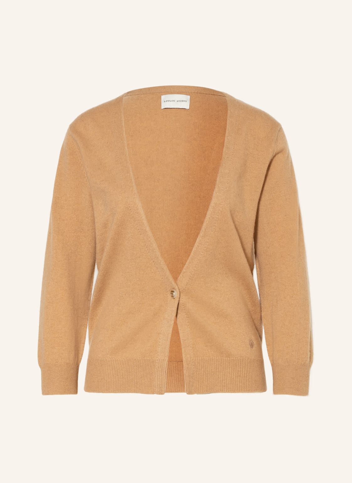 Image of Loulou Studio Strickjacke Cupo Aus Cashmere beige
