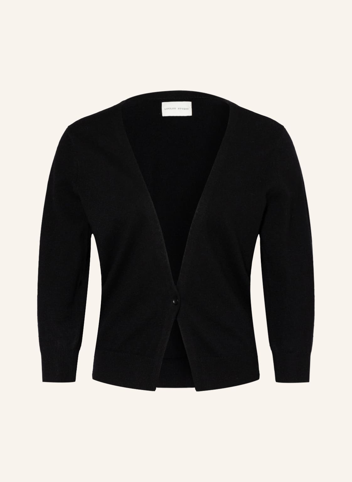 Image of Loulou Studio Strickjacke Cupo Aus Cashmere schwarz