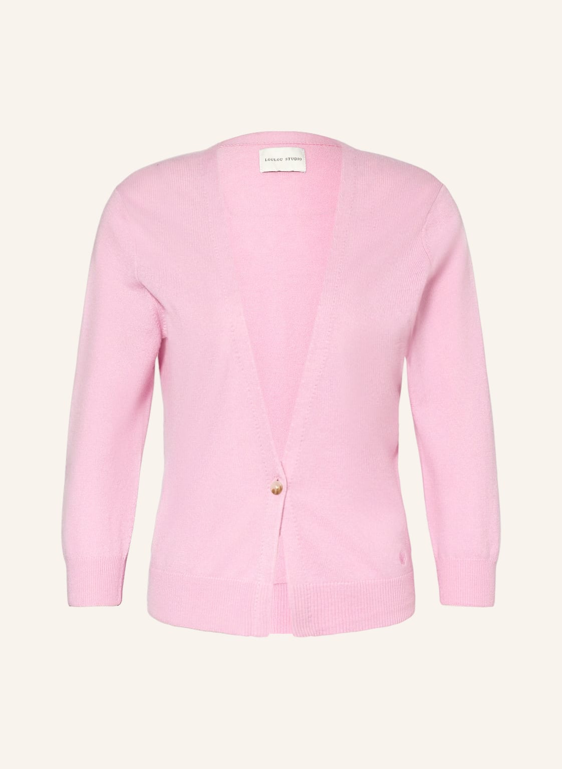 Image of Loulou Studio Strickjacke Cupo Aus Cashmere rosa