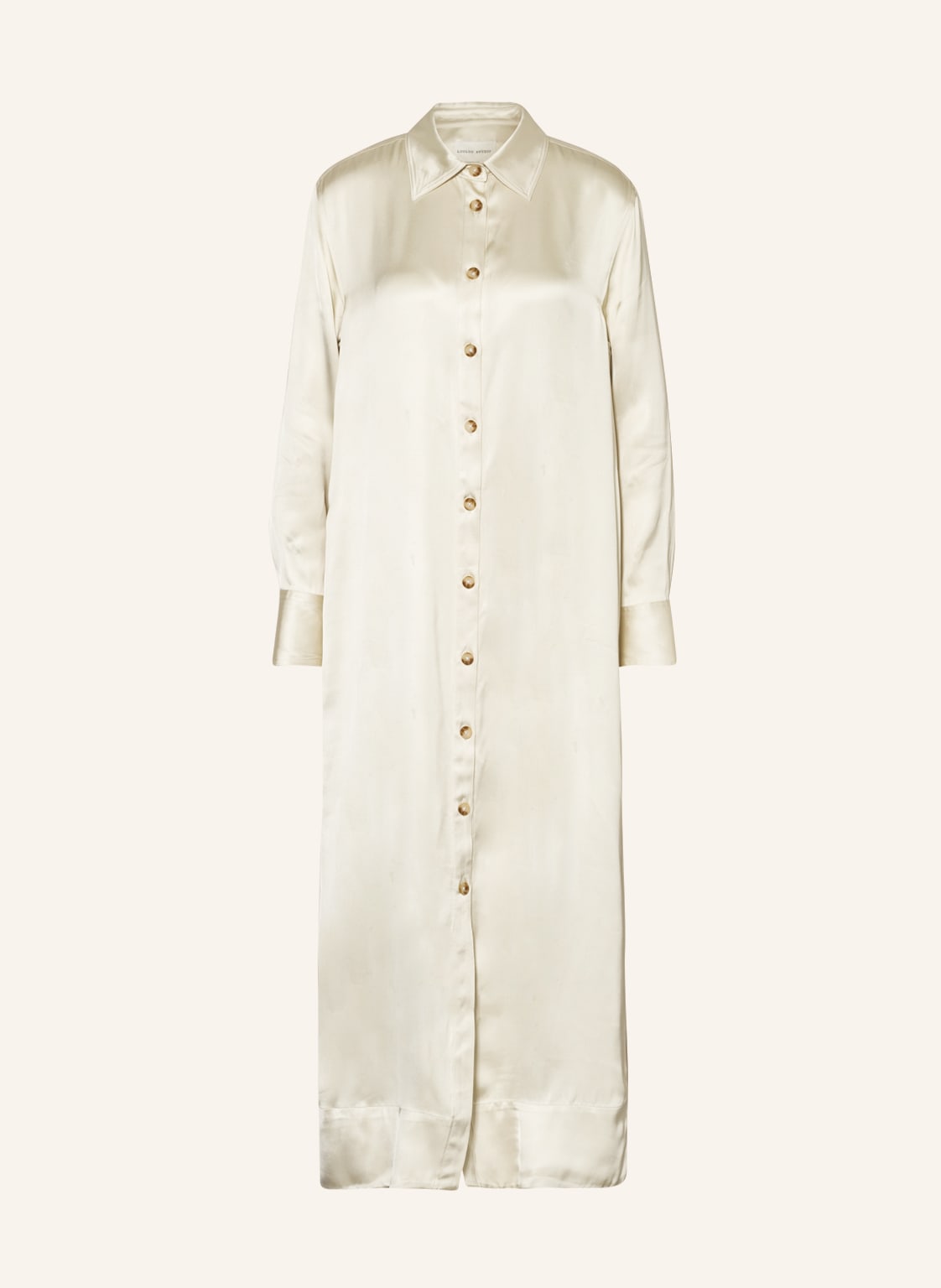 Image of Loulou Studio Hemdblusenkleid Ara Aus Satin weiss