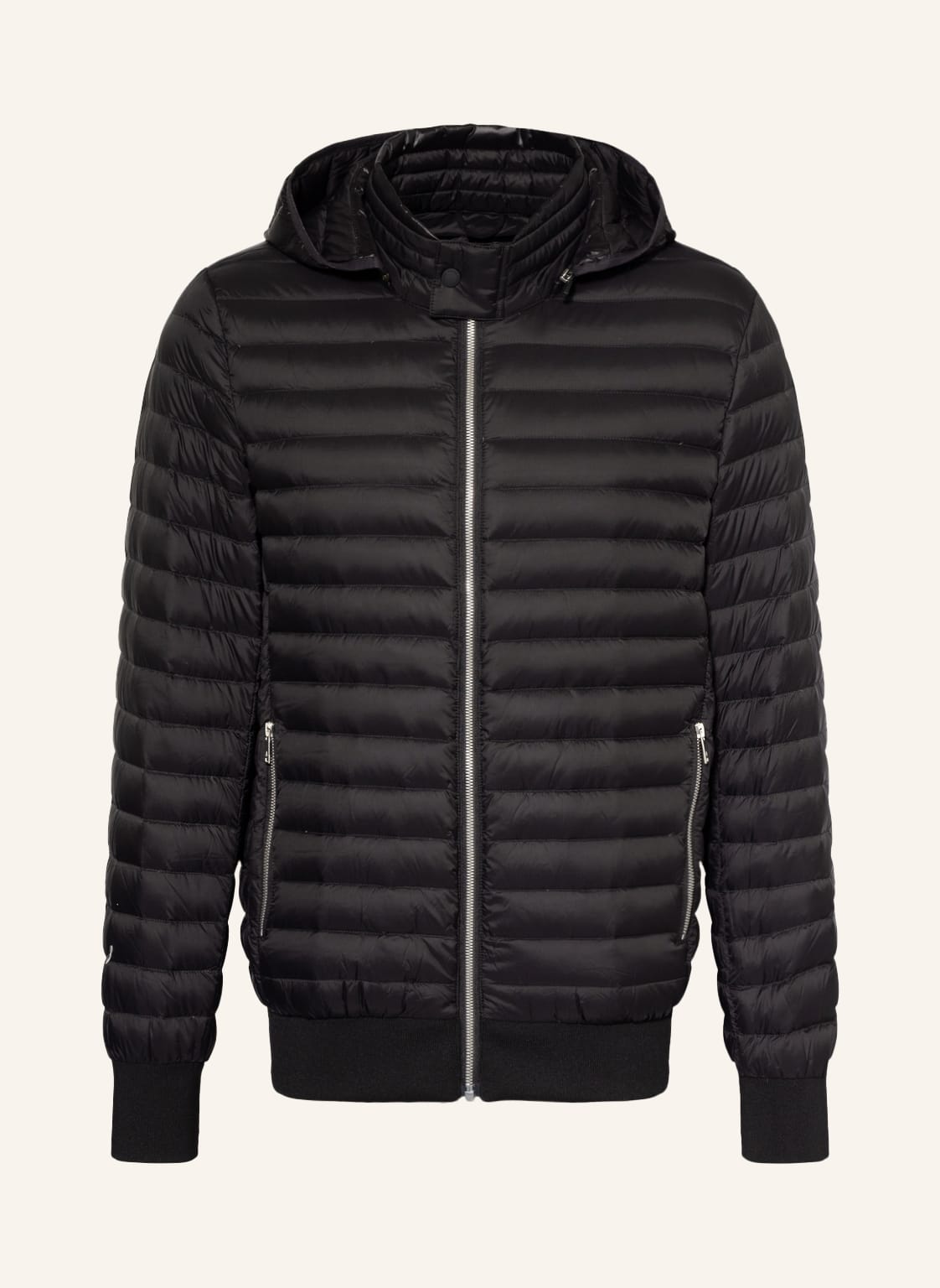 Image of Moose Knuckles Lightweight-Daunenjacke Air Mit Abnehmbarer Kapuze schwarz