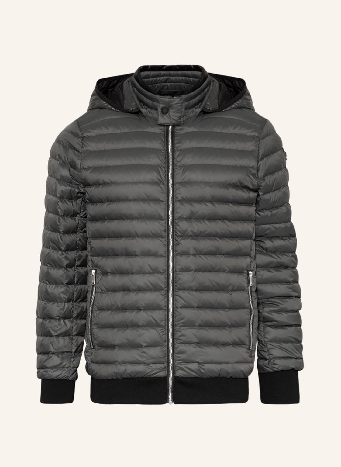 Image of Moose Knuckles Lightweight-Daunenjacke Air Mit Abnehmbarer Kapuze grau