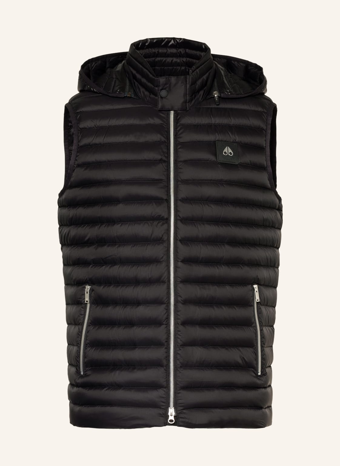 Image of Moose Knuckles Daunenweste Air Mit Abnehmbarer Kapuze schwarz