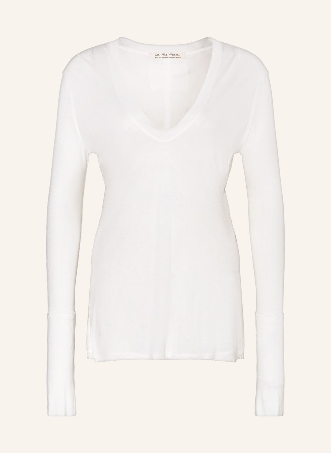 Image of Free People Longsleeve Fresh And Clean weiss