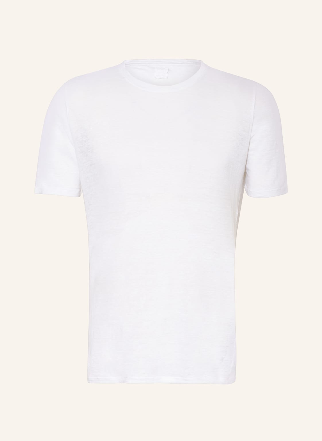 Image of 120%Lino T-Shirt Aus Leinen weiss