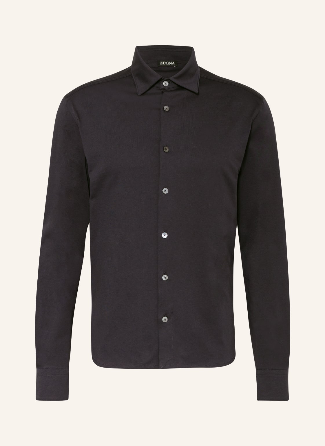 Image of Zegna Jerseyhemd Slim Fit blau