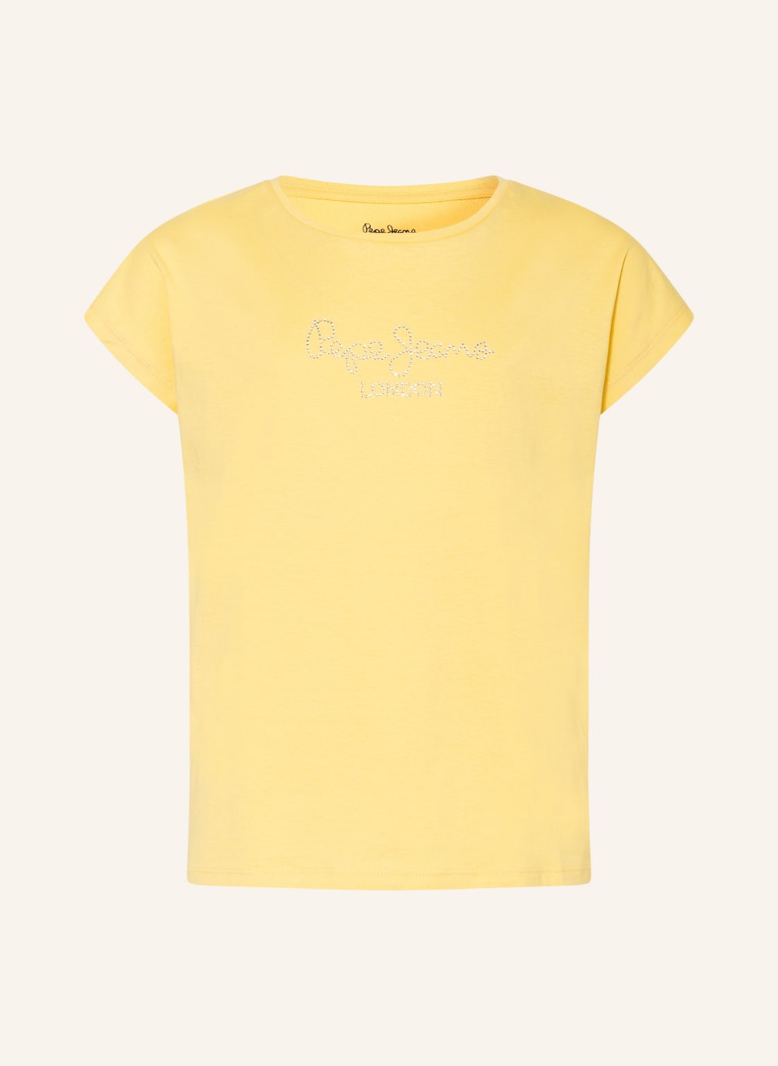 Image of Pepe Jeans T-Shirt Mit Schmucksteinen gelb