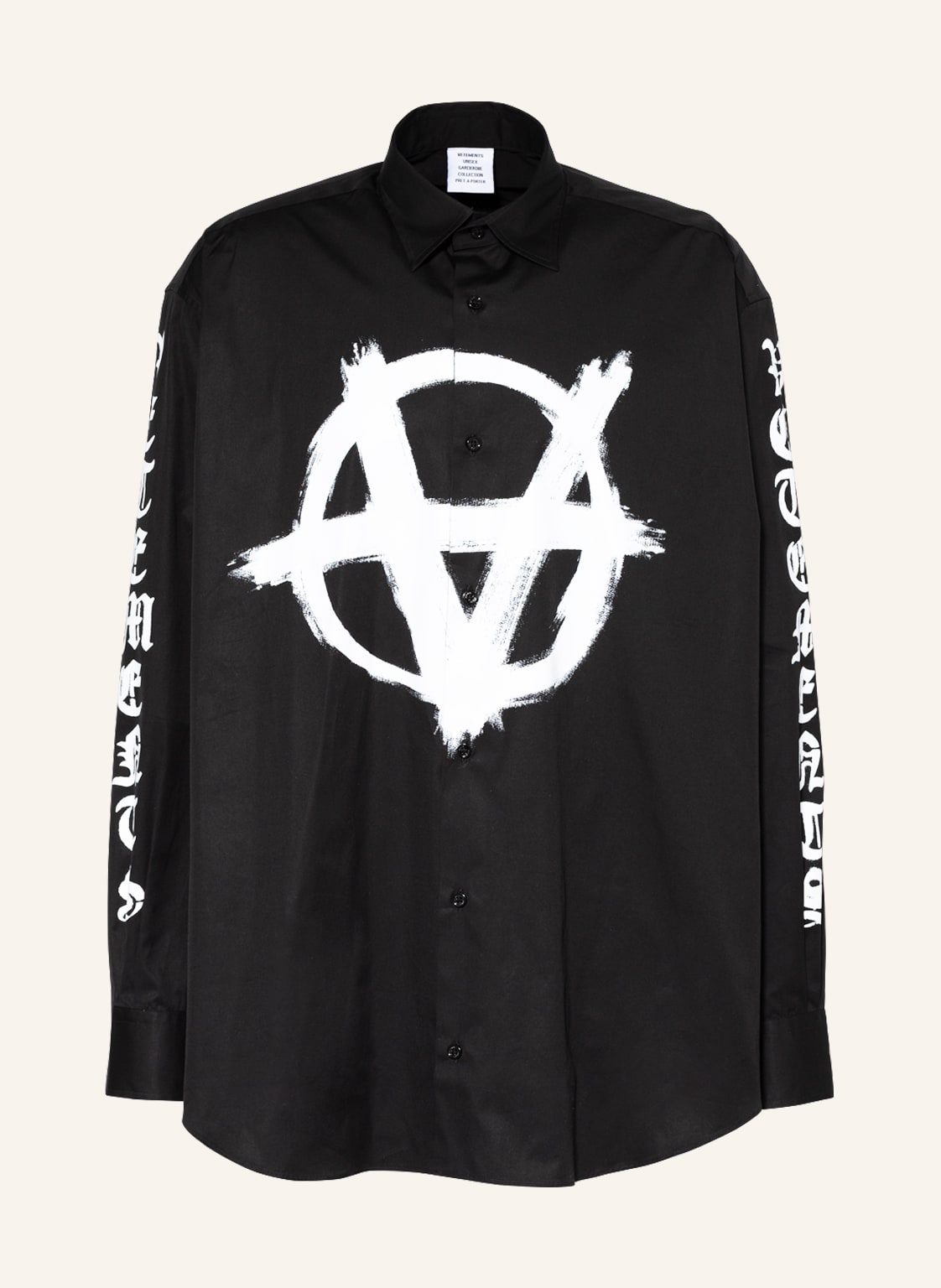 Image of Vetements Oversized-Hemd Comfort Fit schwarz