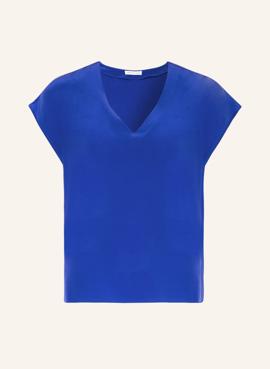 Image of Mrs & Hugs Blusenshirt Aus Seide blau