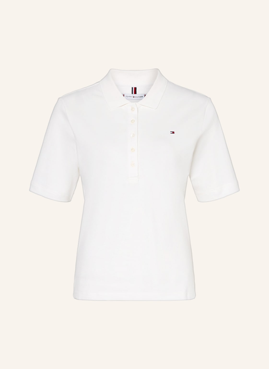 Image of Tommy Hilfiger Piqué-Poloshirt weiss