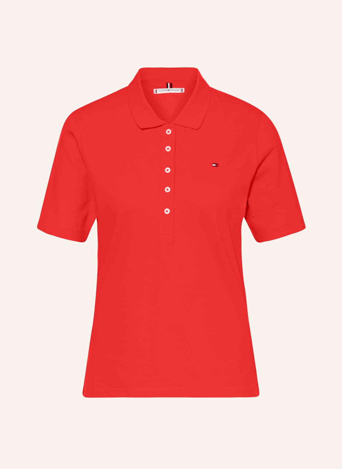 Image of Tommy Hilfiger Piqué-Poloshirt rot