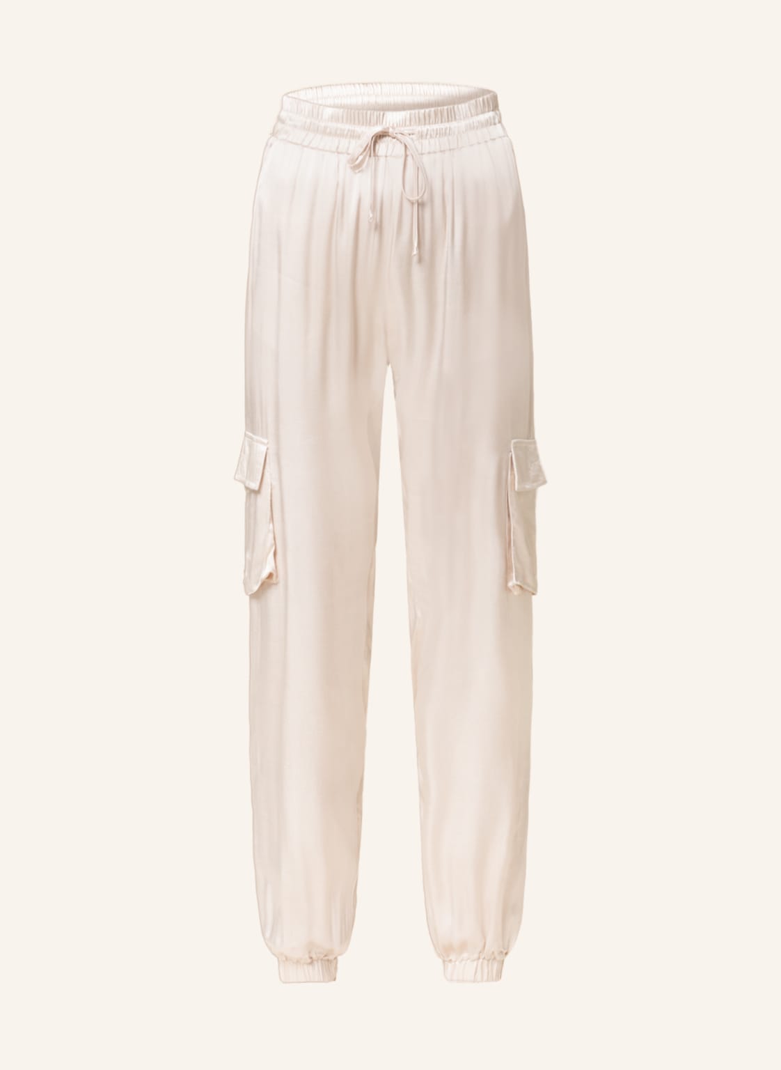 Image of Mrs & Hugs Cargohose Aus Satin beige
